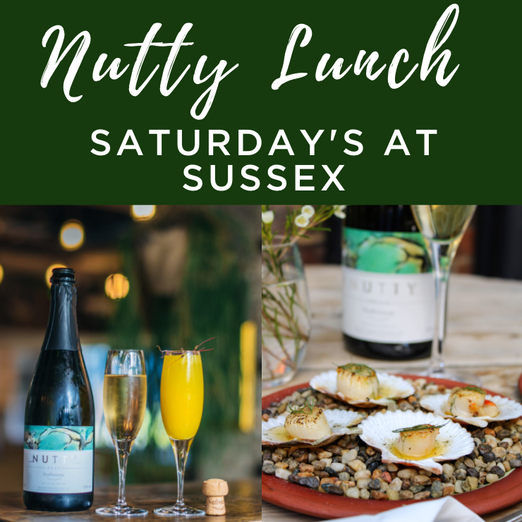Nutty Lunch; Free-flowing Nutty with three-courses every Saturday